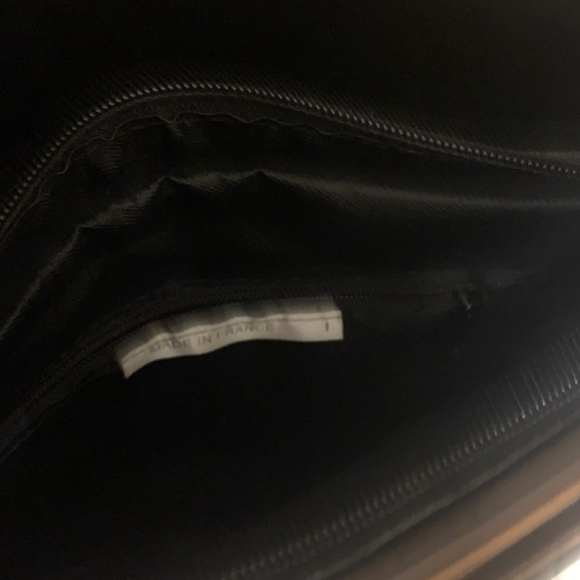 Black and Tan Leather Unique Crossbody Bag...black & Tan - Picture 5 of 6